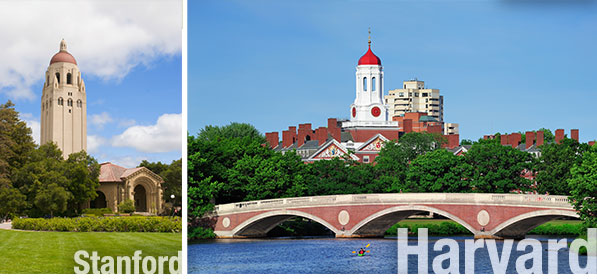 Stanford University and Harvard University